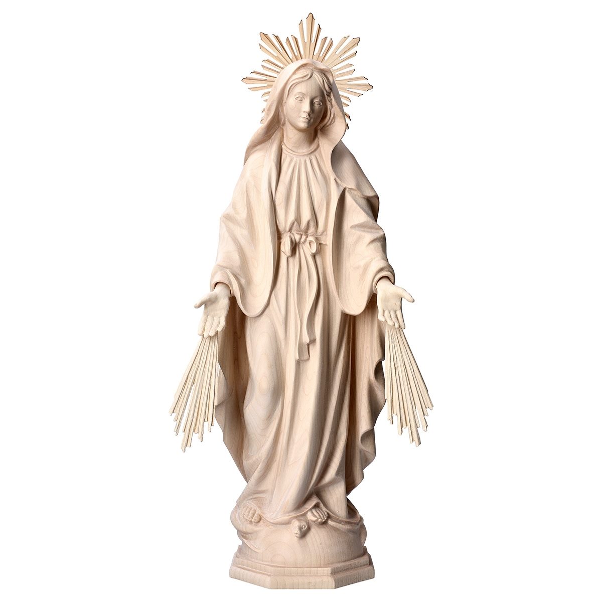 Our Lady of Grace with Rays and Halo Statue | Multiple Sizes & Finishes