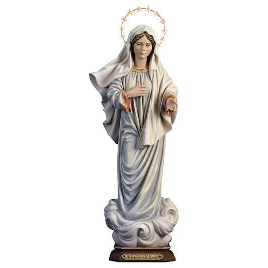Our Lady of Medjugorje with Brass Halo Statue | Multiple Sizes & Finishes