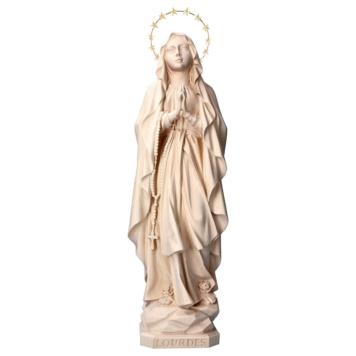 Our Lady of Lourdes with Brass Halo Statue | Multiple Sizes & Finishes