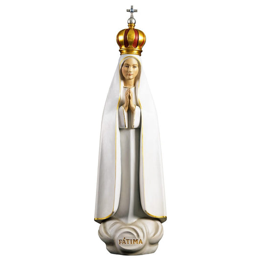 Stylized Our Lady of Fatima with Crown Statue | Multiple Sizes & Finishes