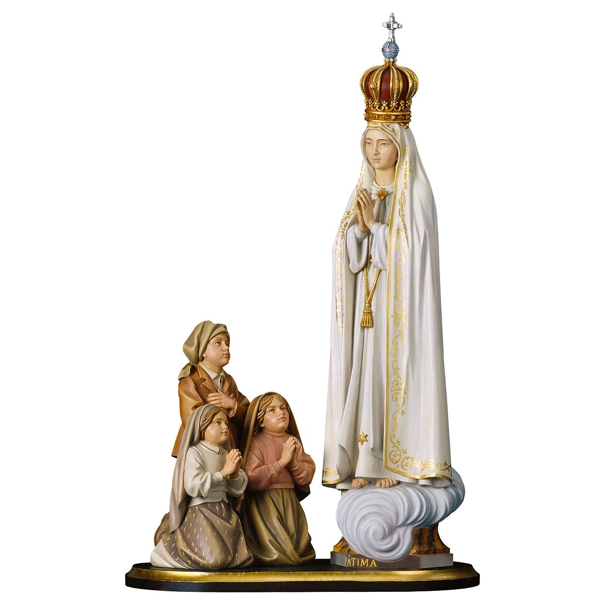 Apparition Group of Fátima Capelinha with Crown Statue | Multiple Sizes & Finishes