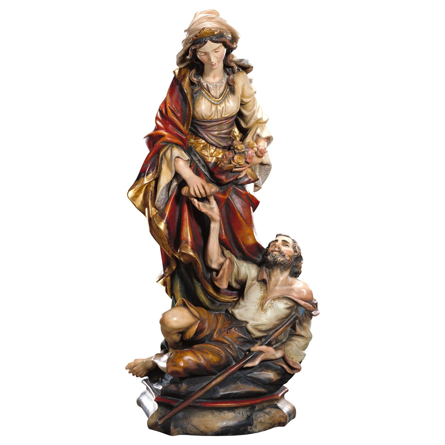 Saint Elizabeth of Hungary with Beggar Statue | Multiple Sizes & Finishes