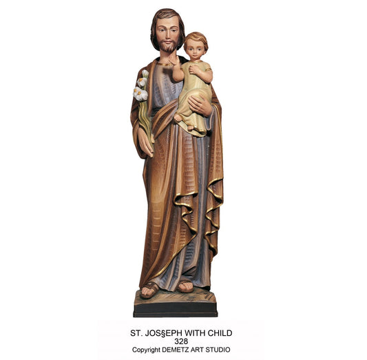 Saint Joseph with Child Statue | All Finishes & Sizes