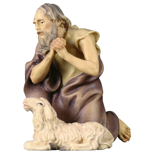 Kneeling Shepherd with Sheep | Ulrich Nativity | Multiple Sizes & Finishes