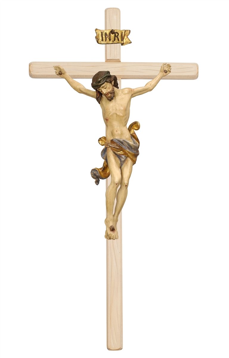 Leonardo Light Stained Straight Crucifix | Multiple Sizes & Colors/Finishes
