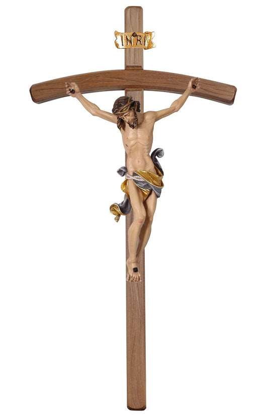 Leonardo Dark Stained Bent Crucifix | Multiple Sizes & Colors/Finishes