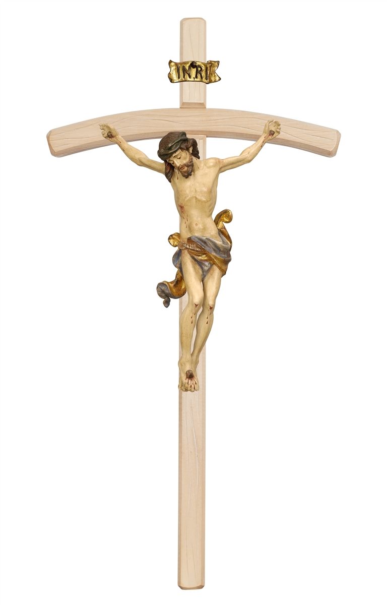 Leonardo Light Stained Bent Crucifix | Multiple Sizes & Colors/Finishes