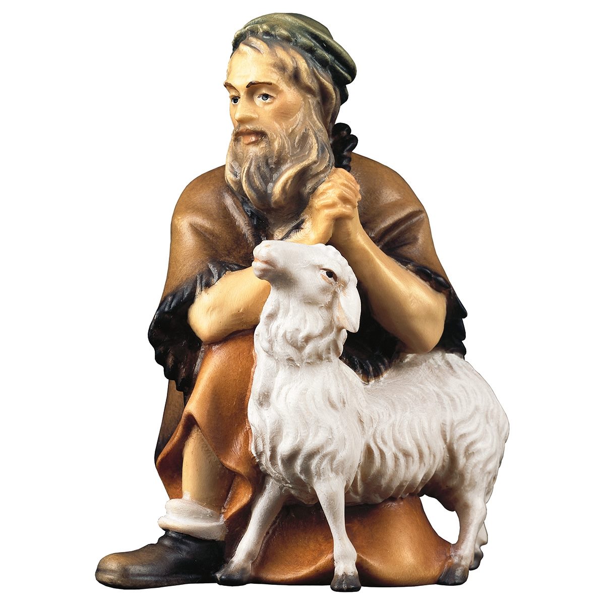 Kneeling Shepherd with Sheep | Shepherd Nativity | Multiple Sizes