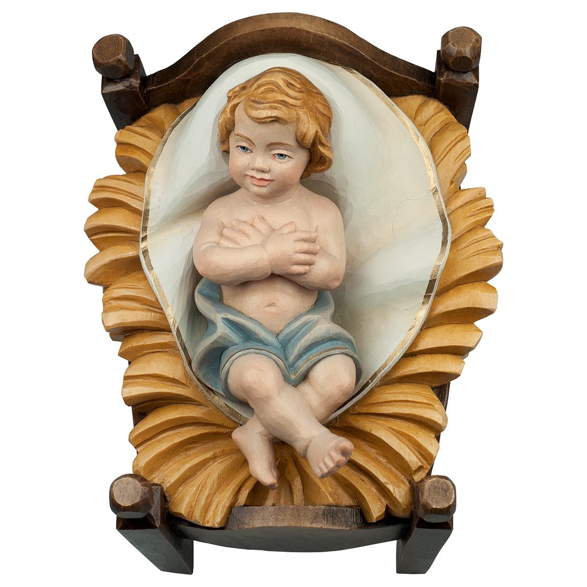 Infant Jesus & Manger | 2 Pieces | Shepherd Nativity | Multiple Sizes