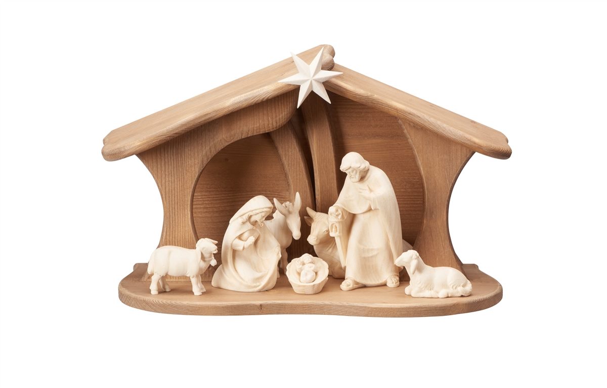 9-Piece Pema "Luce Stable" Nativity Set | Multiple Sizes & Finishes