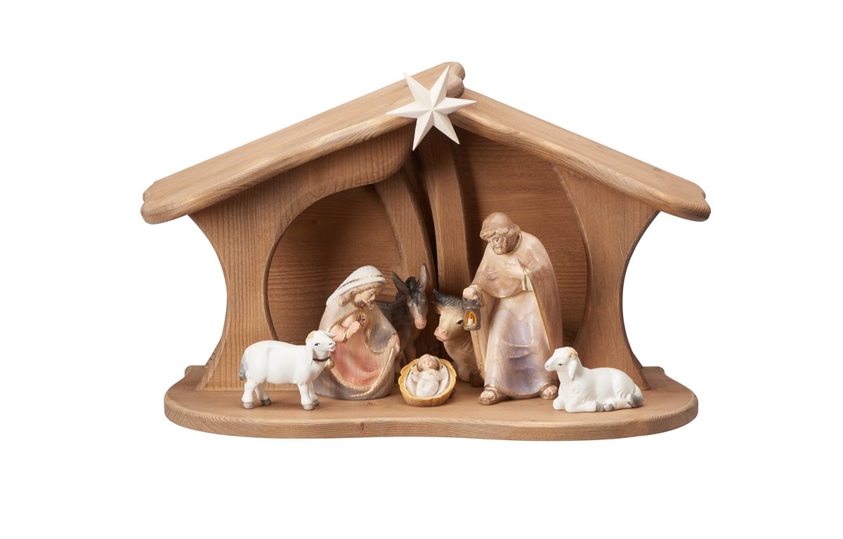9-Piece Pema "Luce Stable" Nativity Set | Multiple Sizes & Finishes
