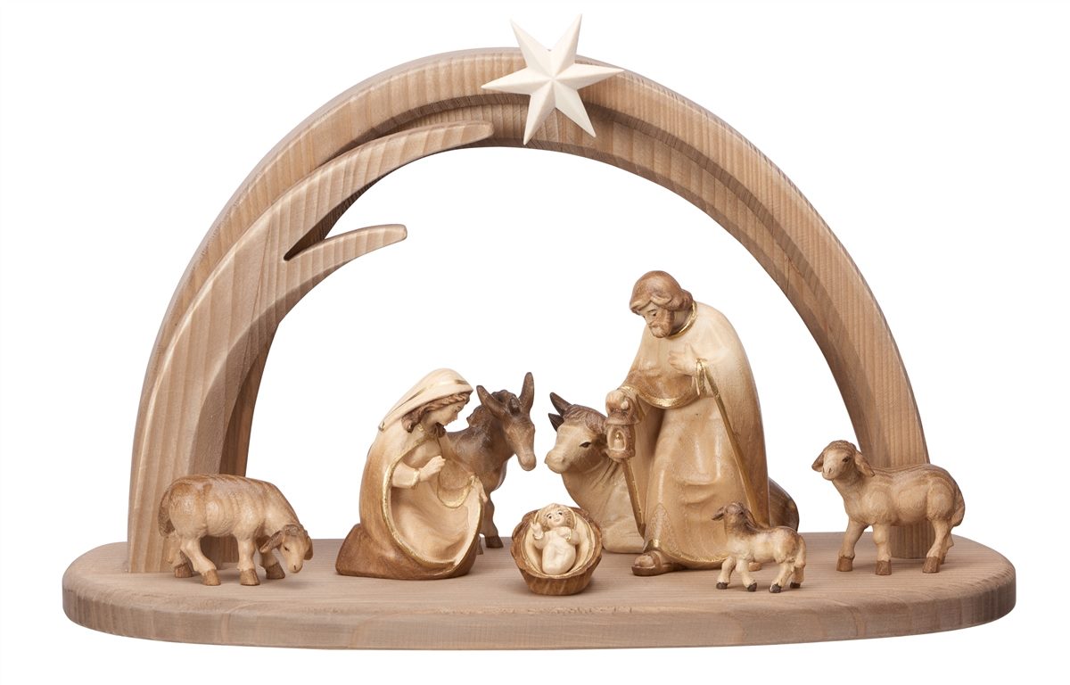 10-Piece Pema "Stella Stable" Nativity Set | Multiple Sizes & Finishes