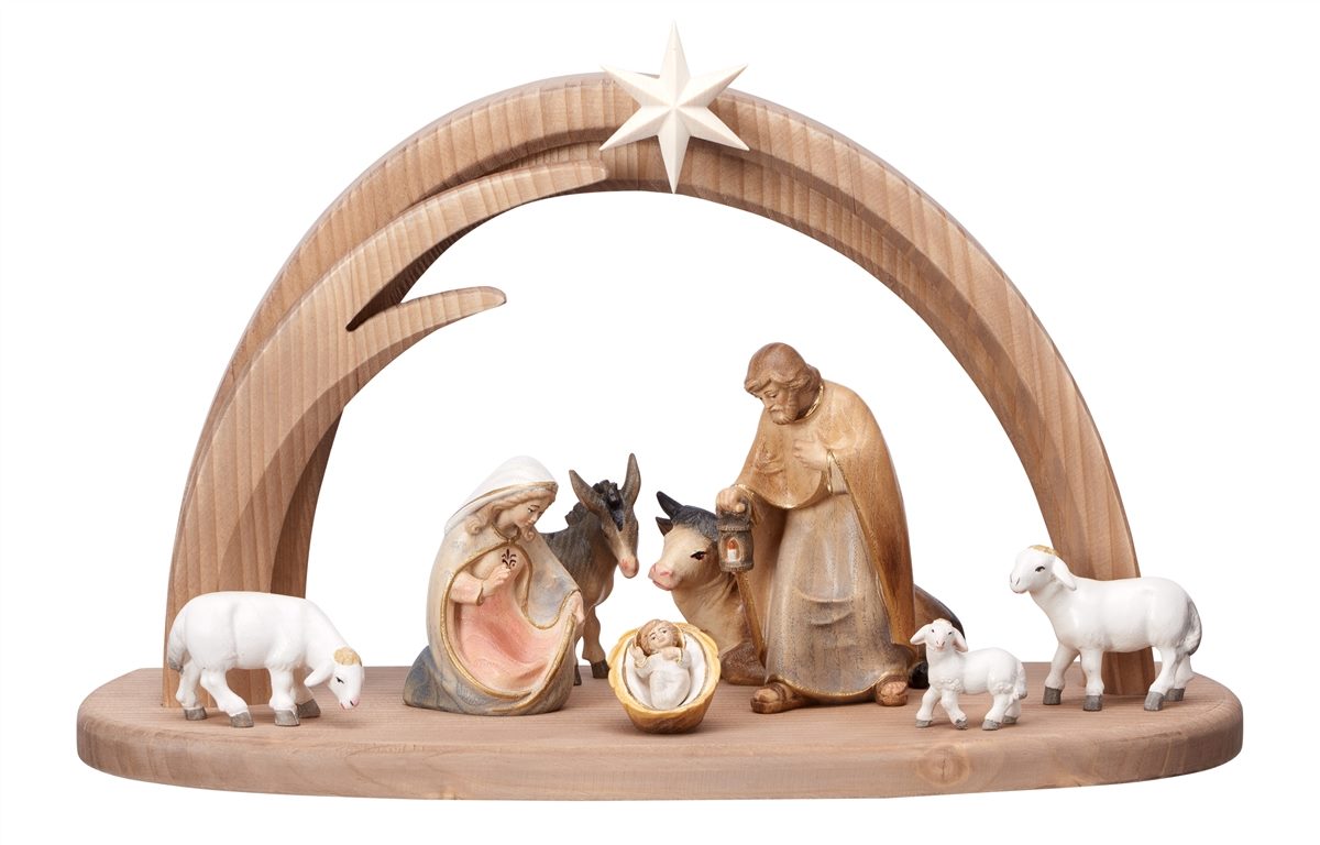 10-Piece Pema "Stella Stable" Nativity Set | Multiple Sizes & Finishes