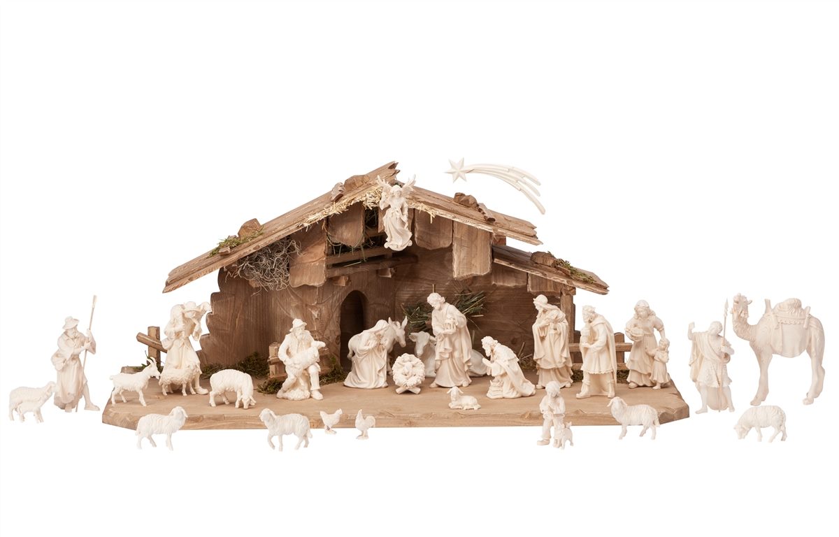 29-Piece Kostner "Holy Night Stable" Nativity | Multiple Sizes & Finishes