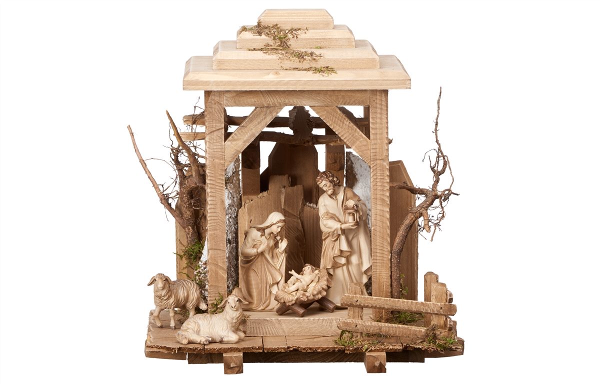 7-Piece Kostner "Lantern Stable" Nativity | Multiple Sizes & Finishes