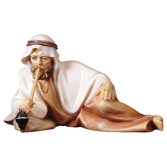 Shepherd Lying with Pipe | Comet Nativity | Multiple Sizes & Finishes