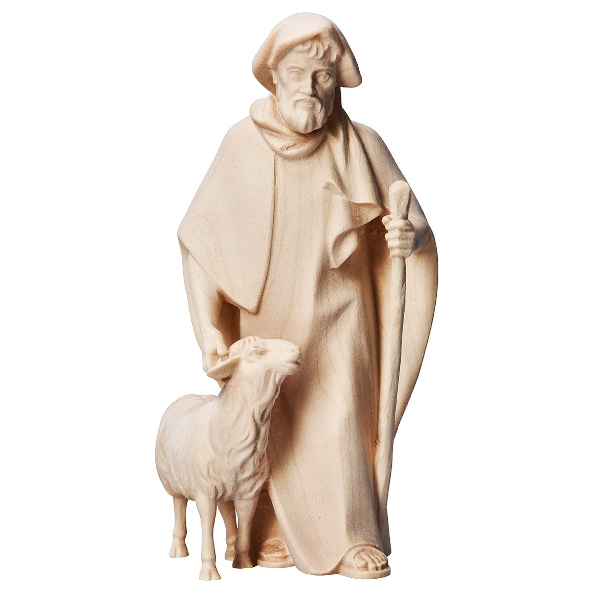 Shepherd with Staff & Sheep | Comet Nativity | Multiple Sizes & Finishes