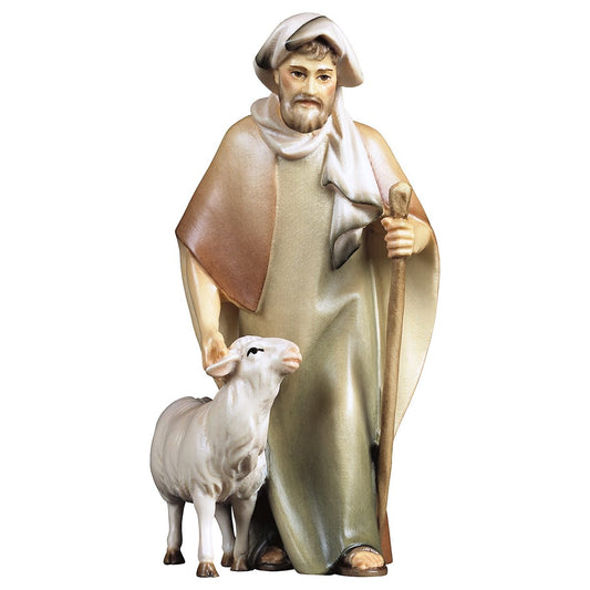 Shepherd with Staff & Sheep | Comet Nativity | Multiple Sizes & Finishes