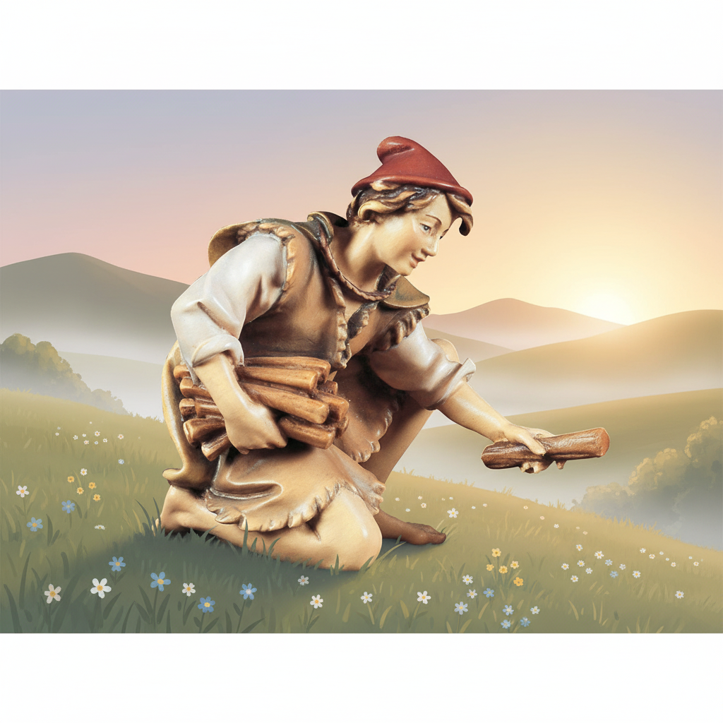 Dawn Meadow - Man with Firewood