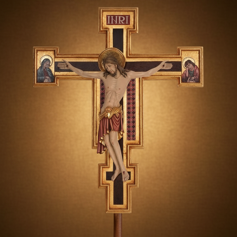 Enhanced Cimabue Processional Crucifix