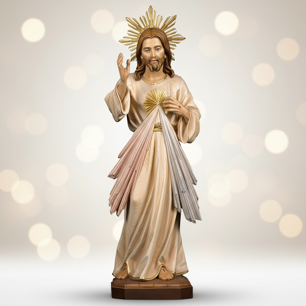 Enhanced Divine Mercy Statue
