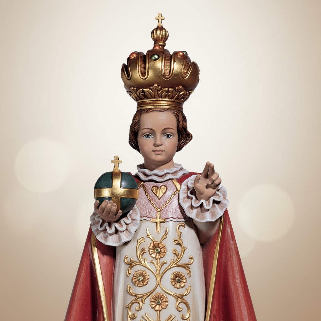 Enhanced Infant of Prague Statue