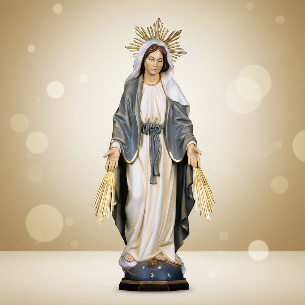 Enhanced Our Lady of Grace with Rays and Halo