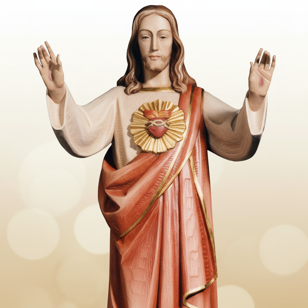 Enhanced Sacred Heart with Open Arms