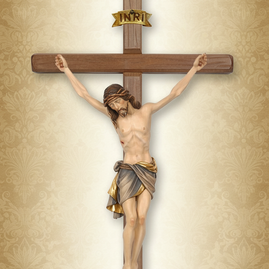 Enhanced Siena Dark Stained Crucifix