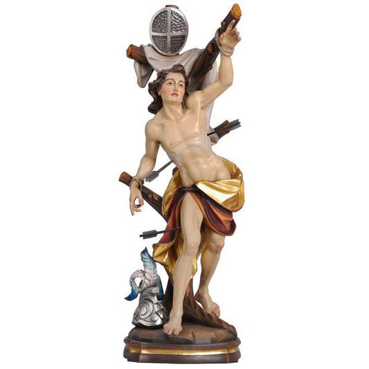 PEMA Hand-Carved St. Sebastian Wooden Statue - Multiple Sizes & Finishes
