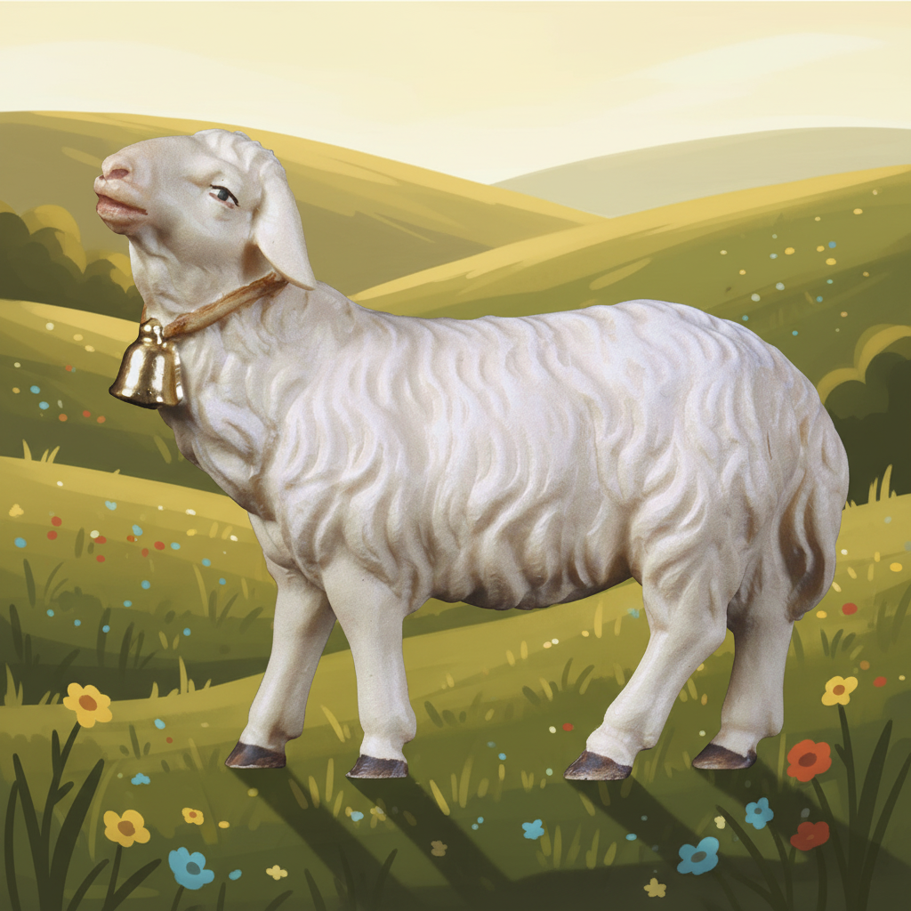 Pastoral Meadow - Sheep with Bell
