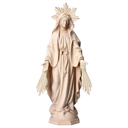 Our Lady of Grace with Rays and Halo Statue | Multiple Sizes & Finishes