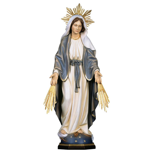 Our Lady of Grace with Rays and Halo Statue | Multiple Sizes & Finishes