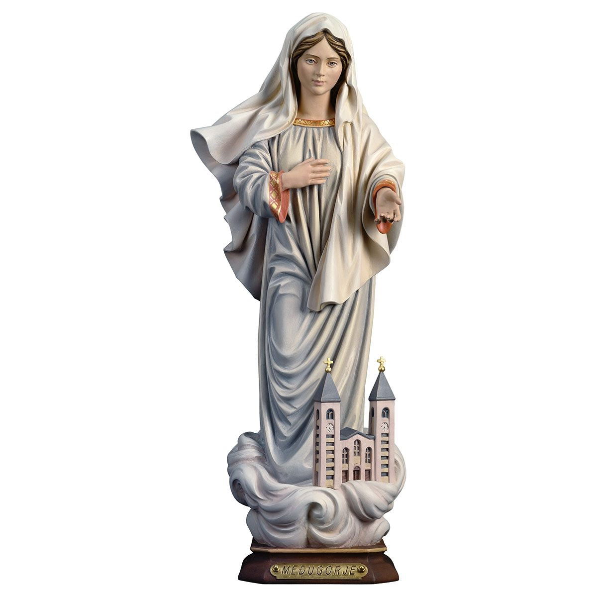 Our Lady of Medjugorje with Church Statue | Multiple Sizes & Finishes