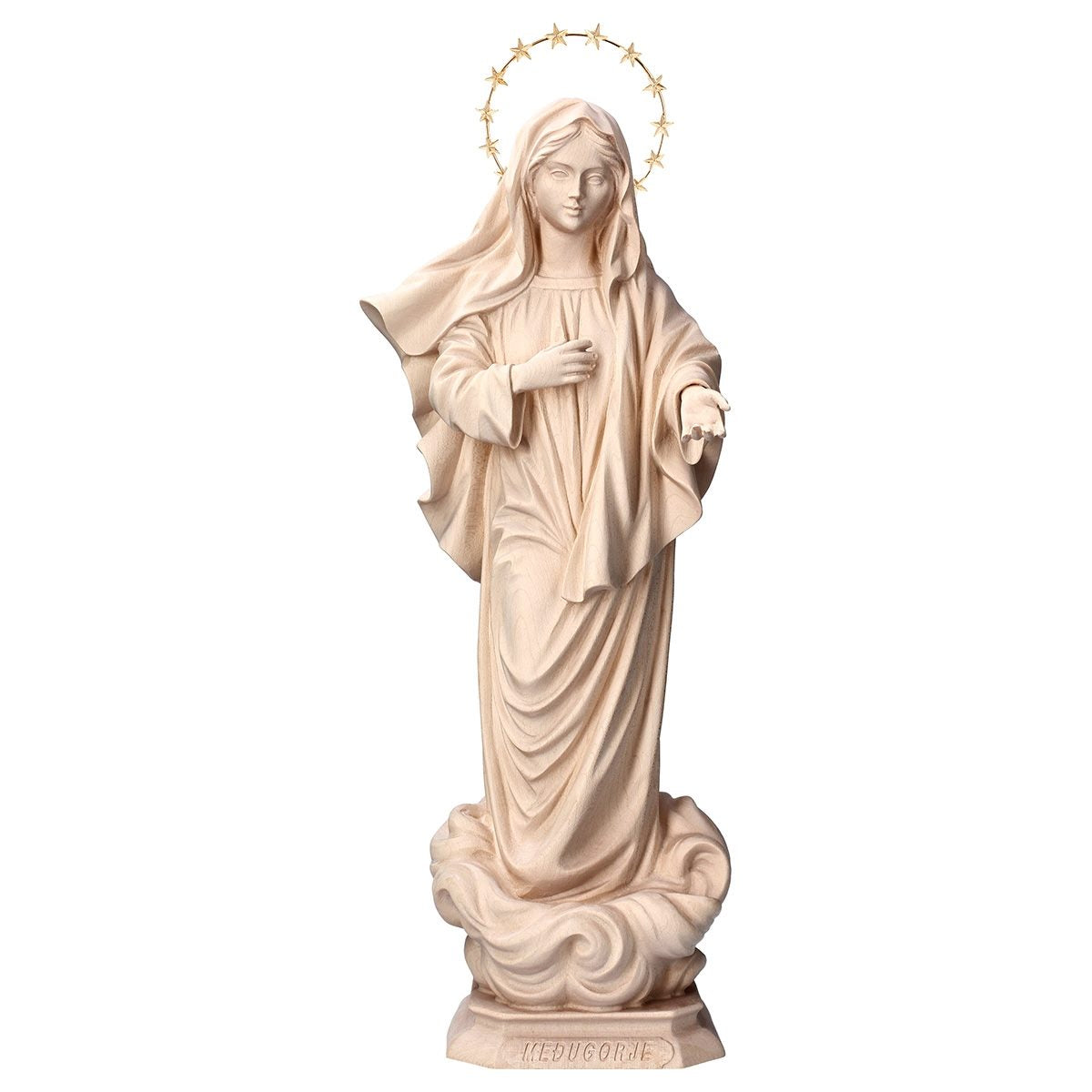 Our Lady of Medjugorje with Brass Halo Statue | Multiple Sizes & Finishes