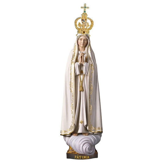 Our Lady of Fatima Capelinha with Metal Crown Statue | Multiple Sizes & Finishes