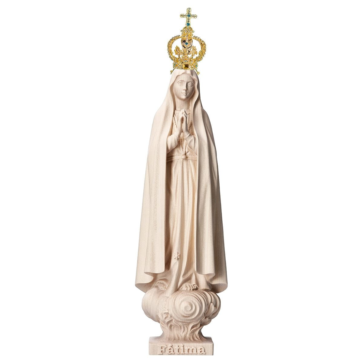 Our Lady of Fatima Pilgrim with Metal Crown Statue | Multiple Sizes & Finishes