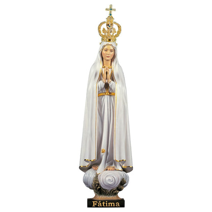 Our Lady of Fatima Pilgrim with Metal Crown Statue | Multiple Sizes & Finishes