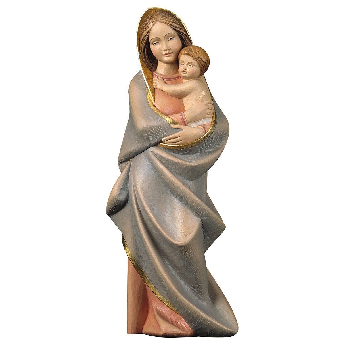 Modern Blessed Mother & Child Statue | Multiple Sizes & Finishes