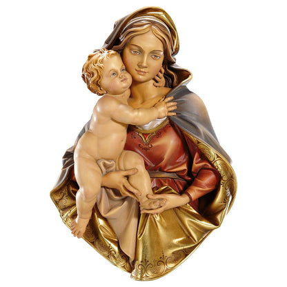 Our Lady & Child Hanging Portrait Bust | Multiple Sizes & Finishes
