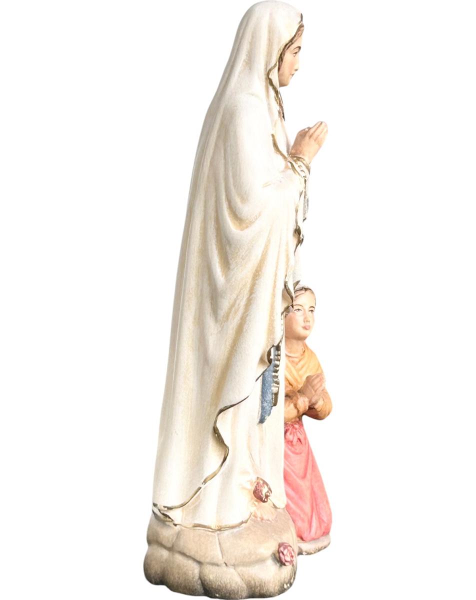 Exquisite Hand-Carved Wooden Our Lady of Lourdes Bernadette Statue Religious Decor