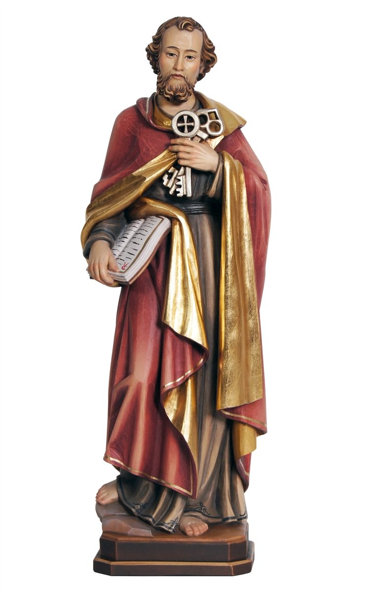 8” Saint Peter Statue | Hand-Painted Color