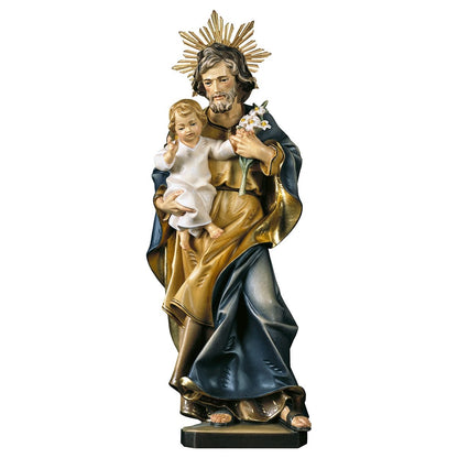 Saint Joseph with Child & Lily with Halo Statue | Multiple Sizes