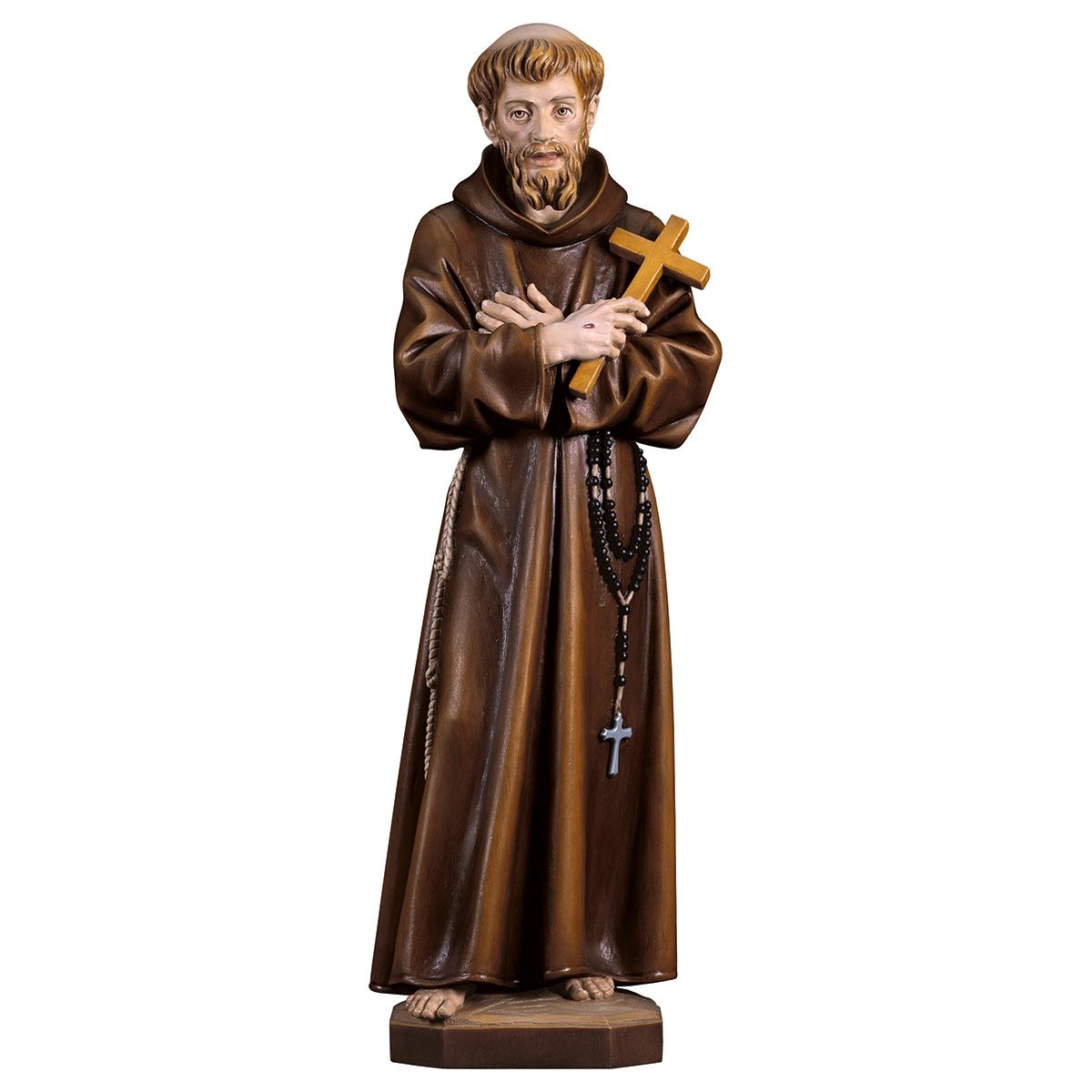 St. Francis of Assisi with Cross Statue | Multiple Sizes