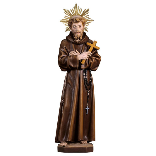 Saint Francis of Assisi with Cross and Halo Statue | Multiple Sizes