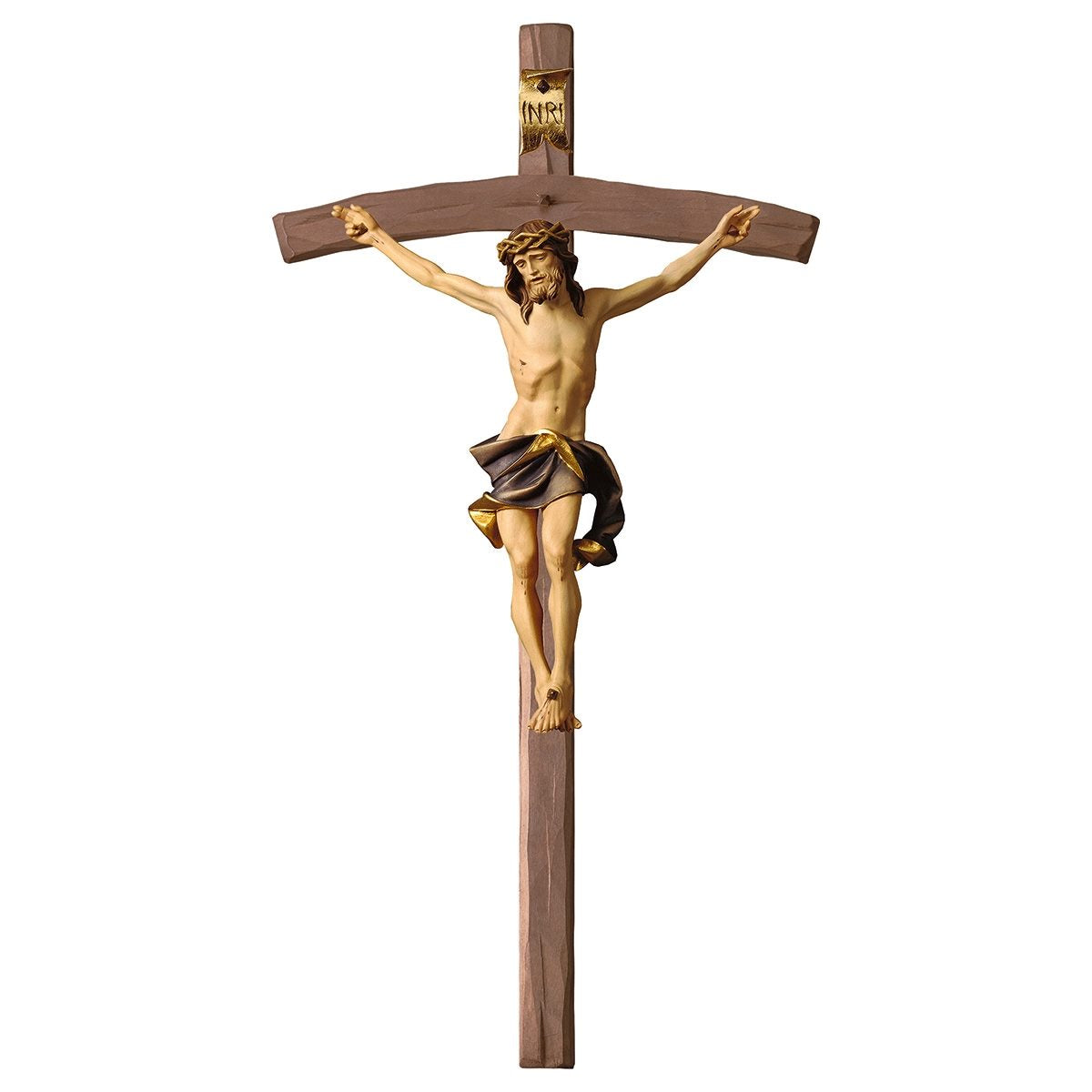 Nazarean Bent Processional Crucifix | Multiple Sizes & Colors