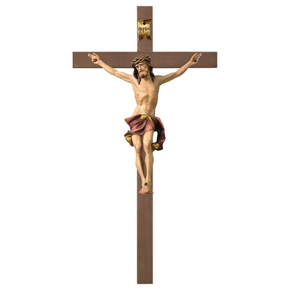 Nazarean Plain Wood Crucifix | Multiple Sizes & Colors