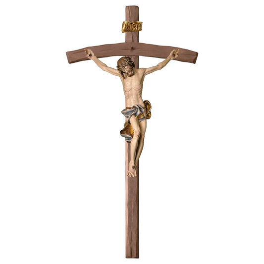 Baroque Bent Crucifix | Multiple Sizes & Colors