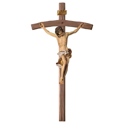 Baroque Bent Crucifix | Multiple Sizes & Colors