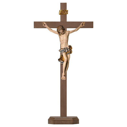 Baroque Pedestal Crucifix | Multiple Sizes & Colors